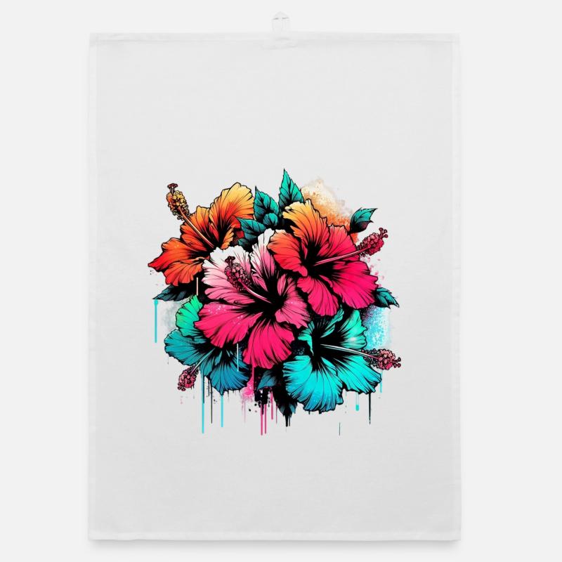 Fleurs d’hibiscus Torchon bio