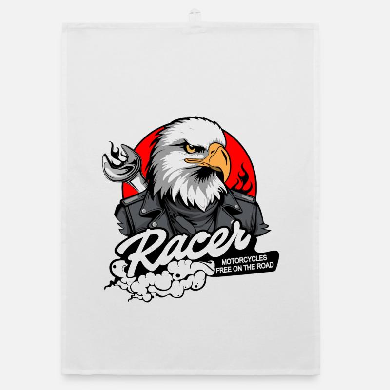BIKER EAGLE Organic dish towel