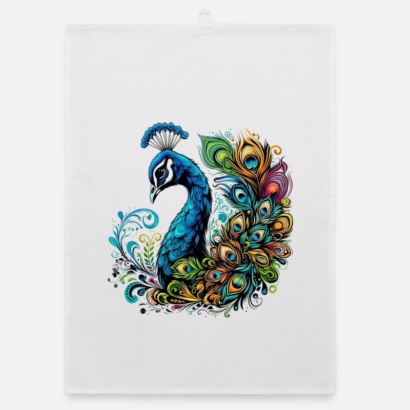 Peacock Organic dish towel