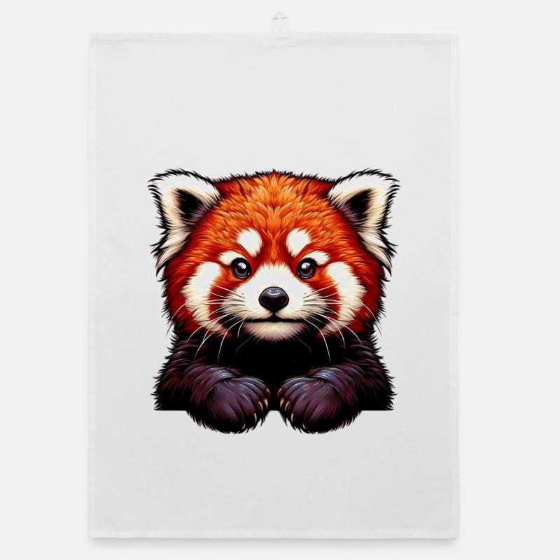 Red panda Organic dish towel