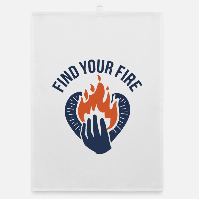 Find Your Fire Flame Organic dish towel