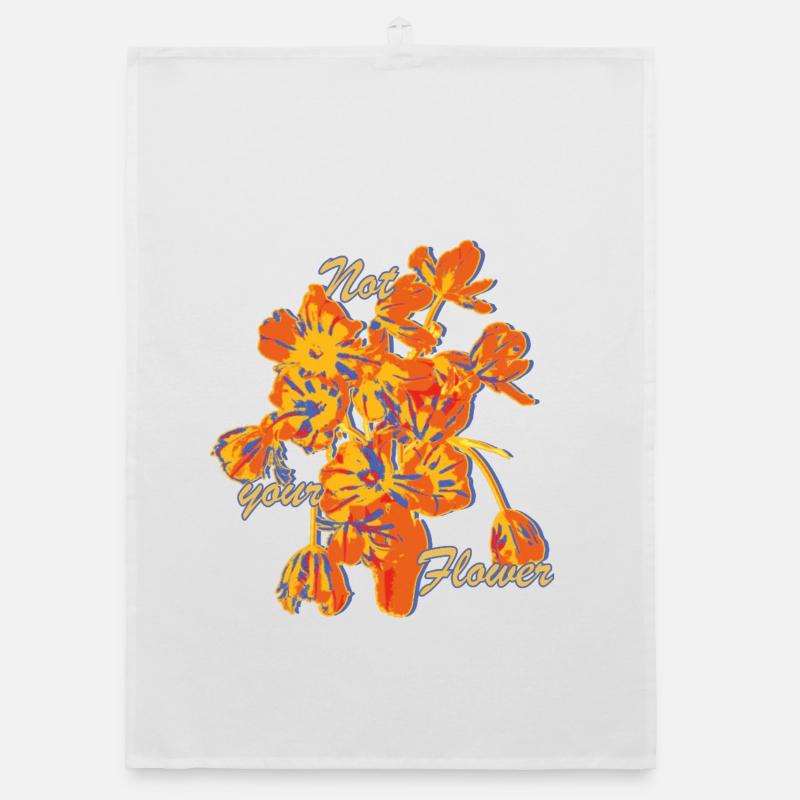 Pas votre déclaration florale Torchon bio