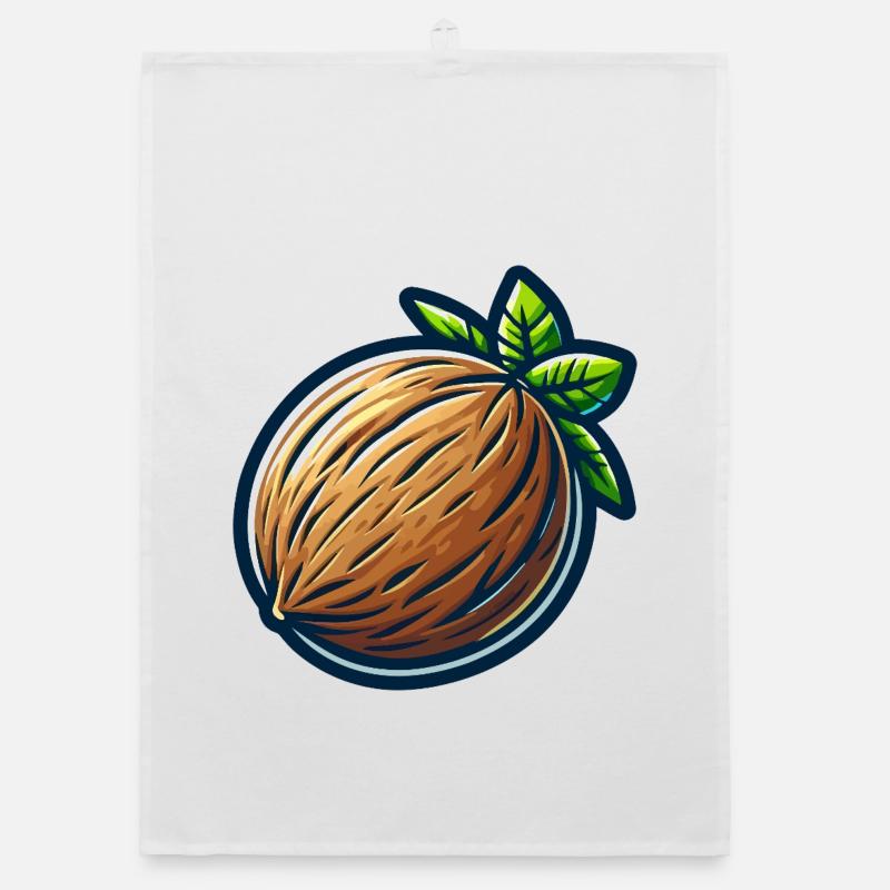 Tropical Nut Drawn Organic dish towel