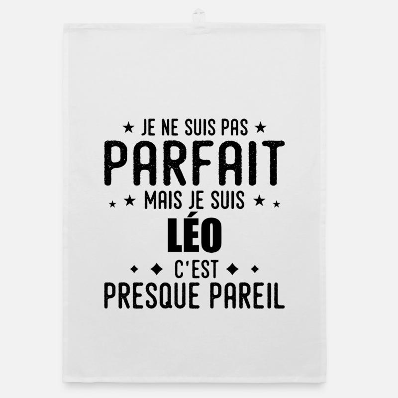 Leo: authentic, imperfect, top, perfection Organic dish towel