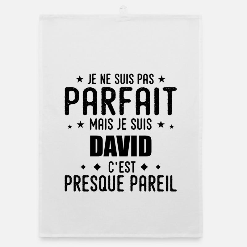 David: authentisch, unvollkommen, oben, perfekt Organic Geschirrtuch