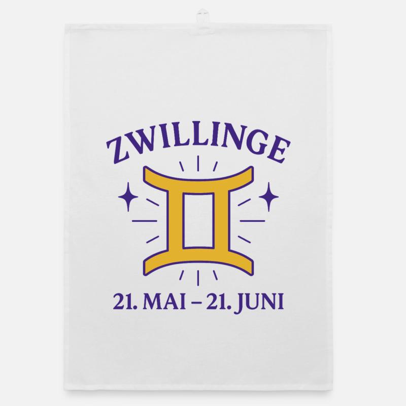 Sternzeichen Zwillinge Organic Geschirrtuch