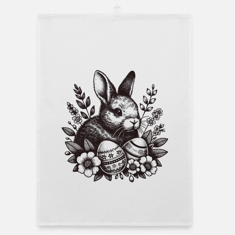Easter Bunny Organic dish towel