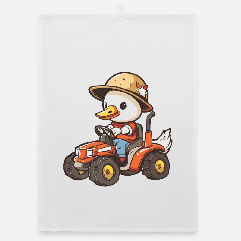 Goose Tractor Farmer Organic dish towel