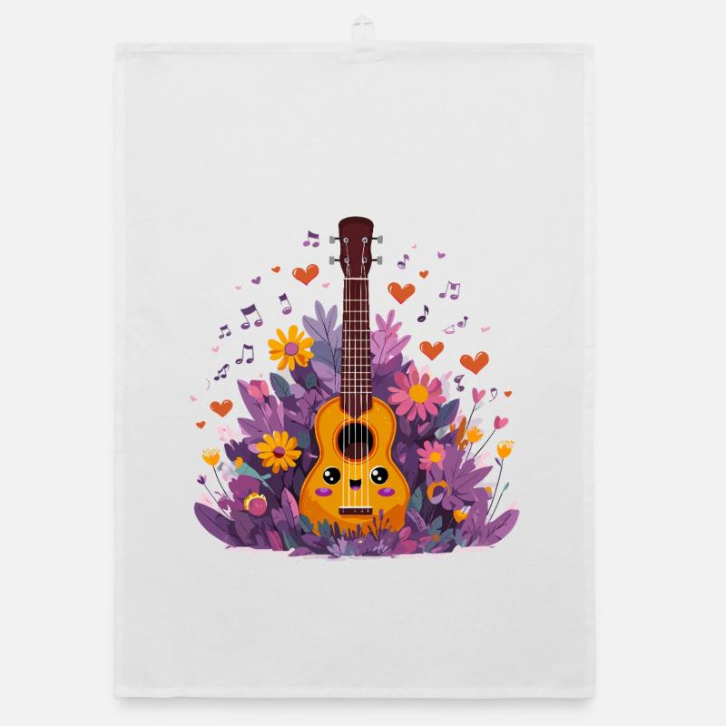 Blooming Ukulele Combo Organic dish towel