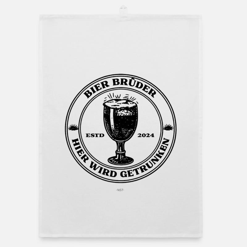 BierBrüder. Hier wird getrunken. Organic Geschirrtuch