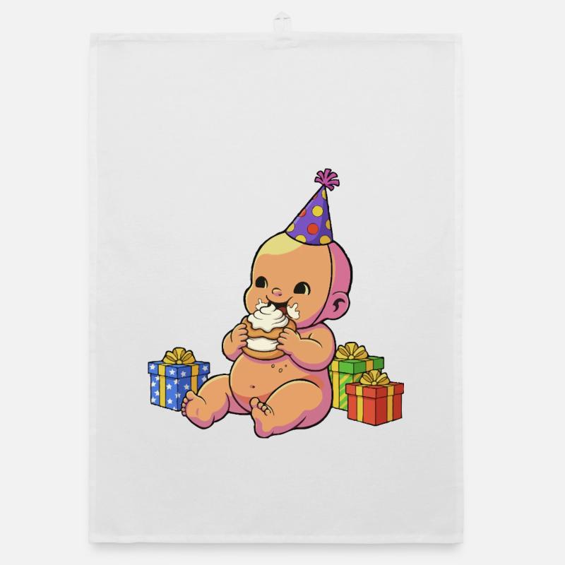 Bébé Cupcake d’anniversaire Torchon bio