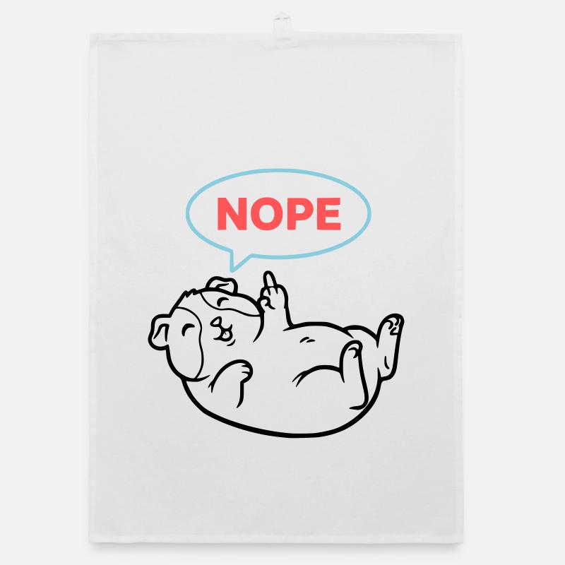 Guinea Pig Nope Colorful Organic dish towel