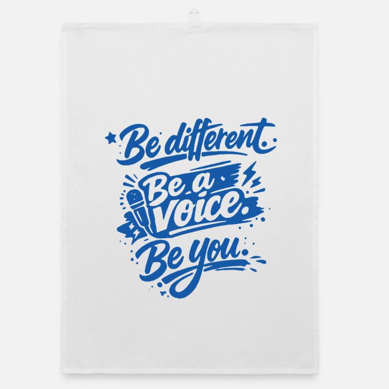 Être différent. Sois une voix. Sois toi-même. Torchon bio