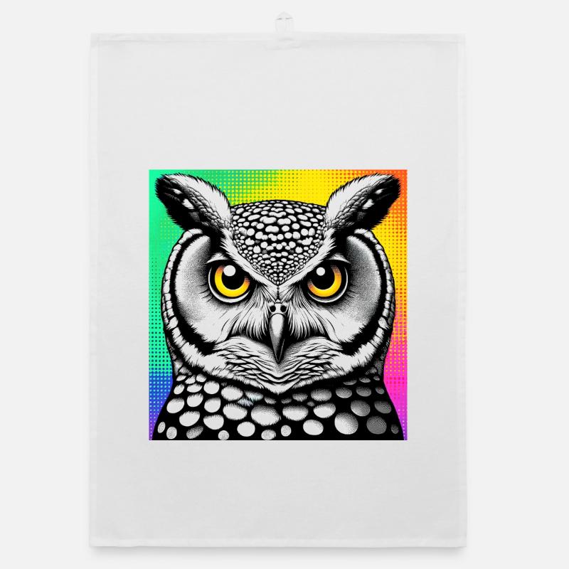 owl Organic dish towel