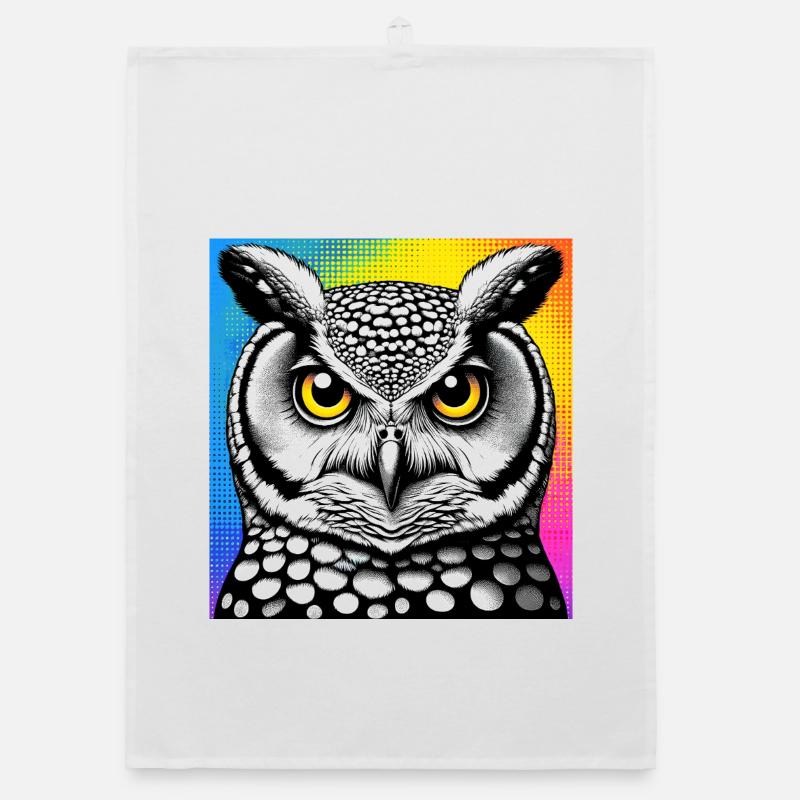 owl Organic dish towel