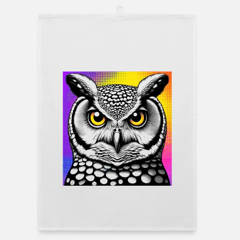 owl Organic dish towel