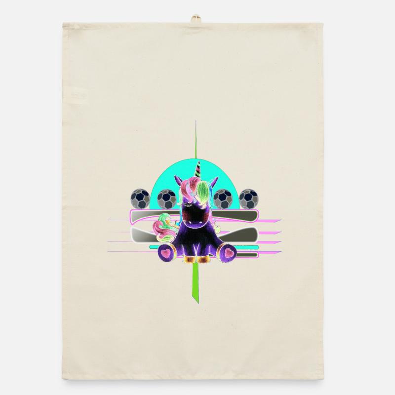 Neon-Einhorn Sportkunst Organic Geschirrtuch