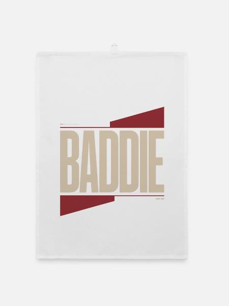 Baddie Aesthetic Böses Mädchen Bad Girl Baddie - Organic Geschirrtuch - Weiß - Vorne