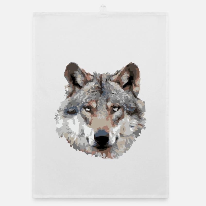 Wolf (grau) Organic Geschirrtuch