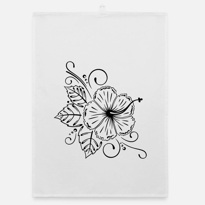 Hibiscus, hibiscus, fleur, fleurs Torchon bio