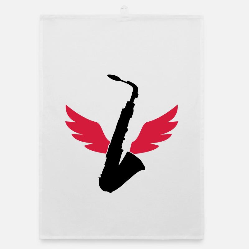 Saxophone / Saxophon Organic dish towel