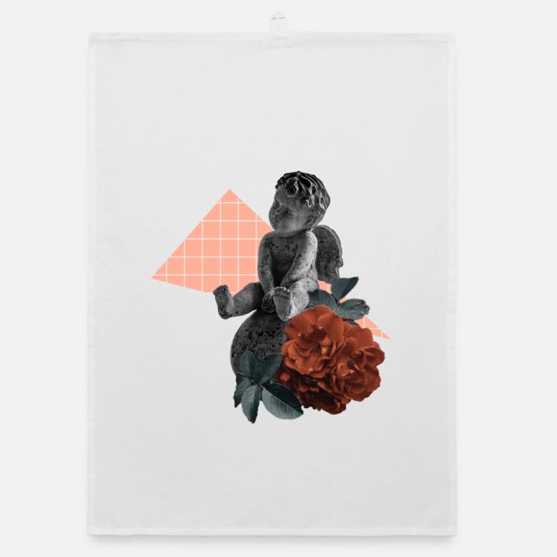 Cherub Rose Aesthetic Organic dish towel