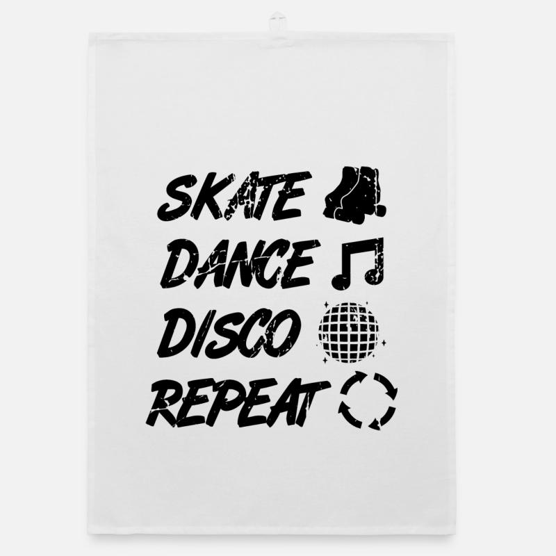 Skating, Dancing, Disco, Repeat Organic dish towel