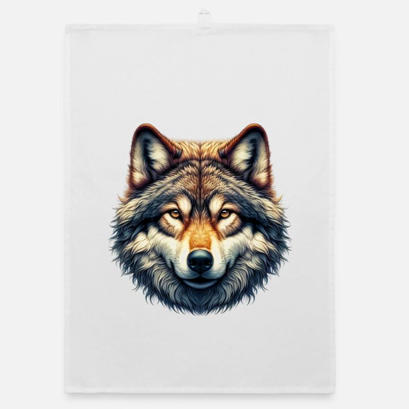 Wolf - Organic Geschirrtuch - Weiß