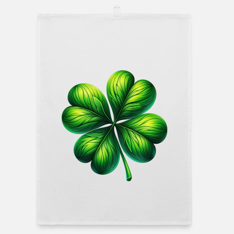 Four-leaf clover Organic dish towel