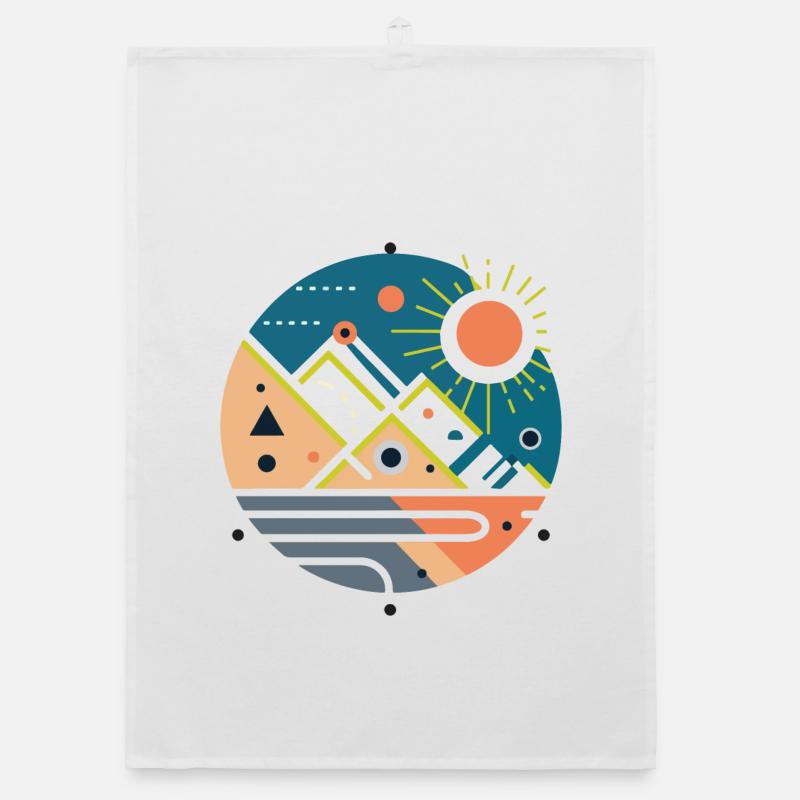 Mountains Organic dish towel