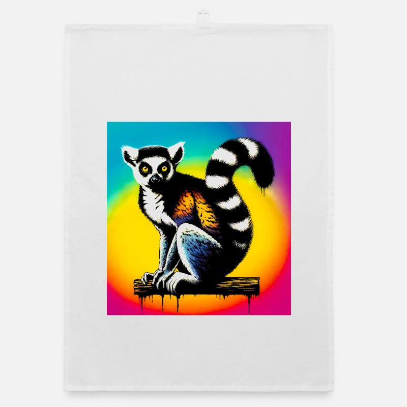 Lemur - Organic Geschirrtuch - Weiß