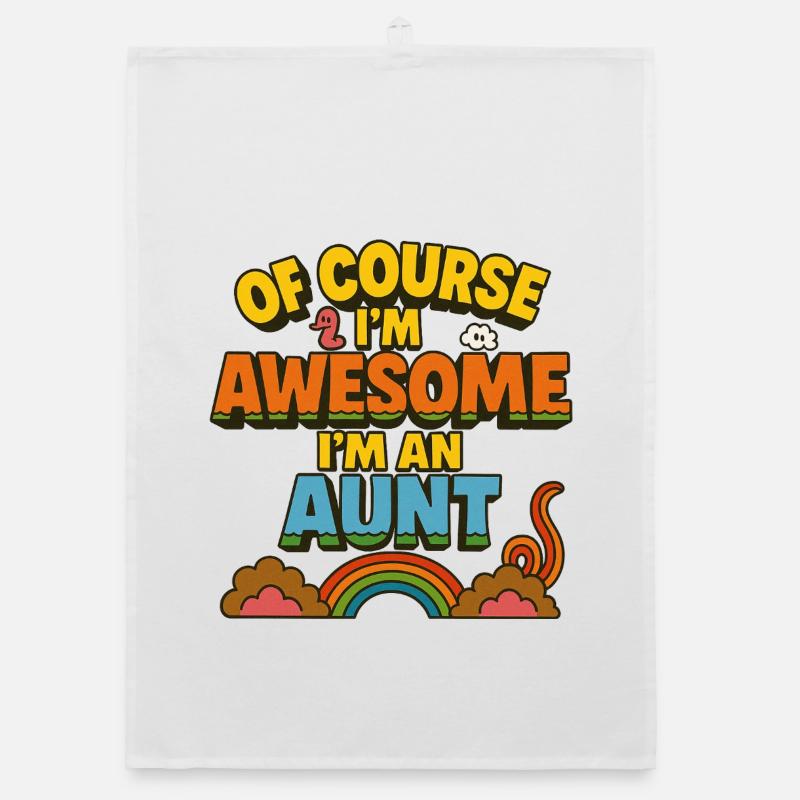 Whimsical Aunt Celebration T-Shirt Organic dish towel