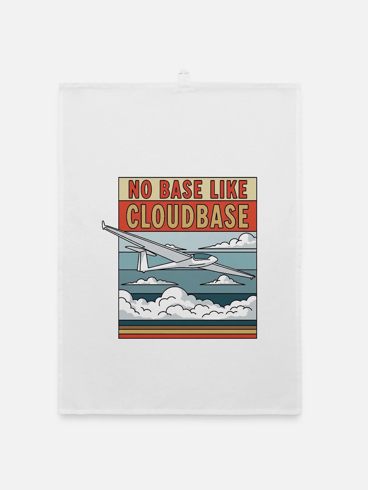 No Base Like Cloudbase - Organic Geschirrtuch - Weiß - Vorne