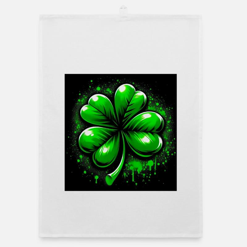 Four-leaf clover Organic dish towel