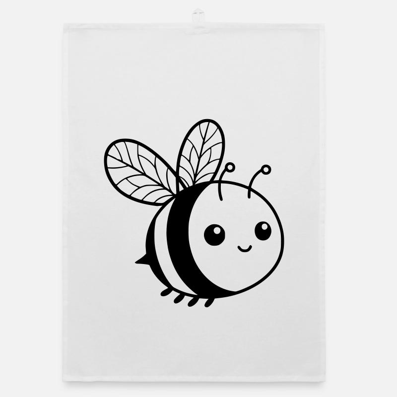 Cute Bee Organic dish towel