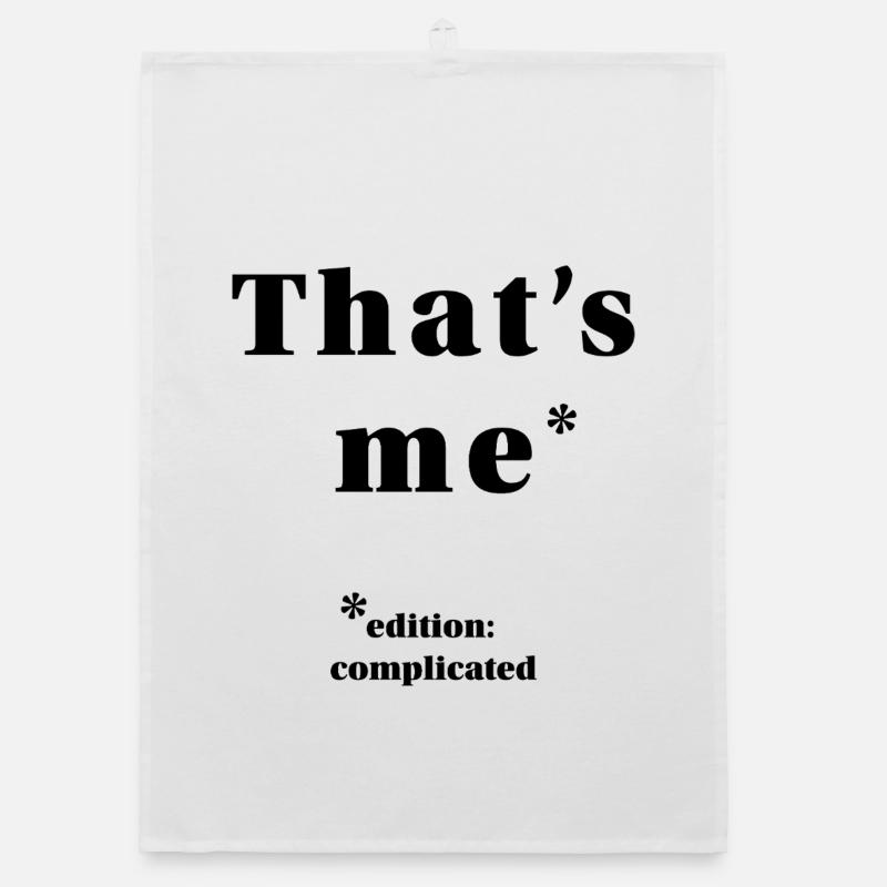 ME – it’s complicated | minimalistisches Statement Organic Geschirrtuch