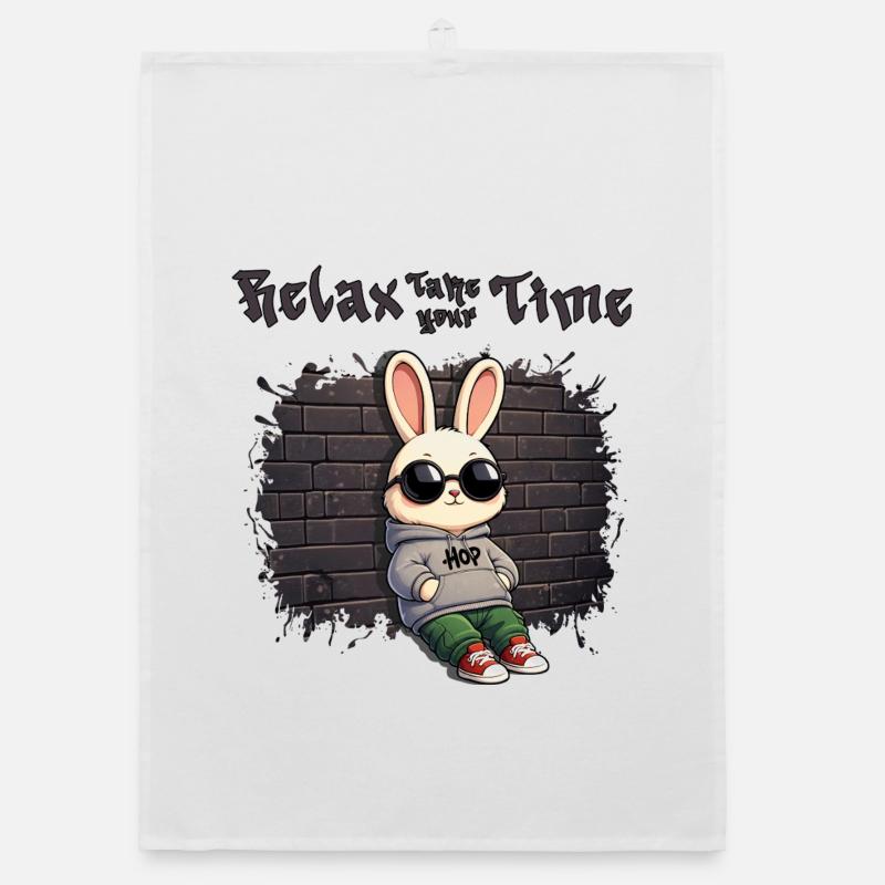 Bunny Urban - Organic Geschirrtuch - Weiß
