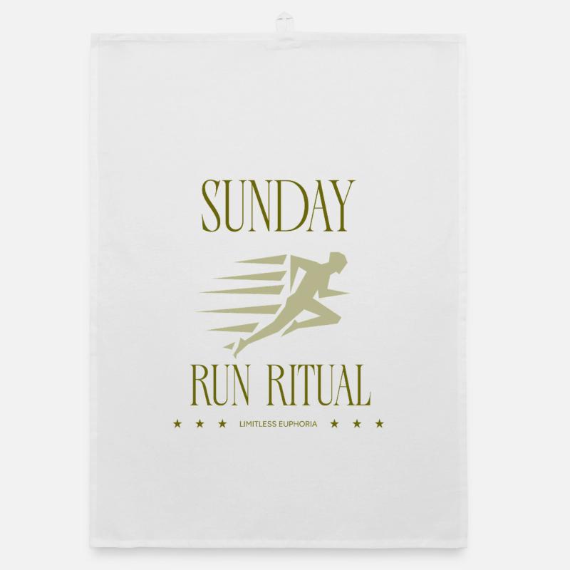 Coureur - Rituel de la course du dimanche Torchon bio