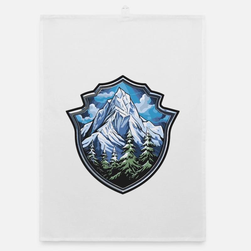 Mountains Organic dish towel
