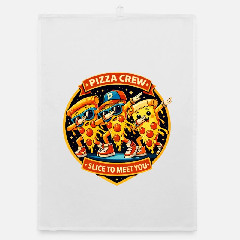 Pizza Crew Slice pour vous rencontrer Torchon bio