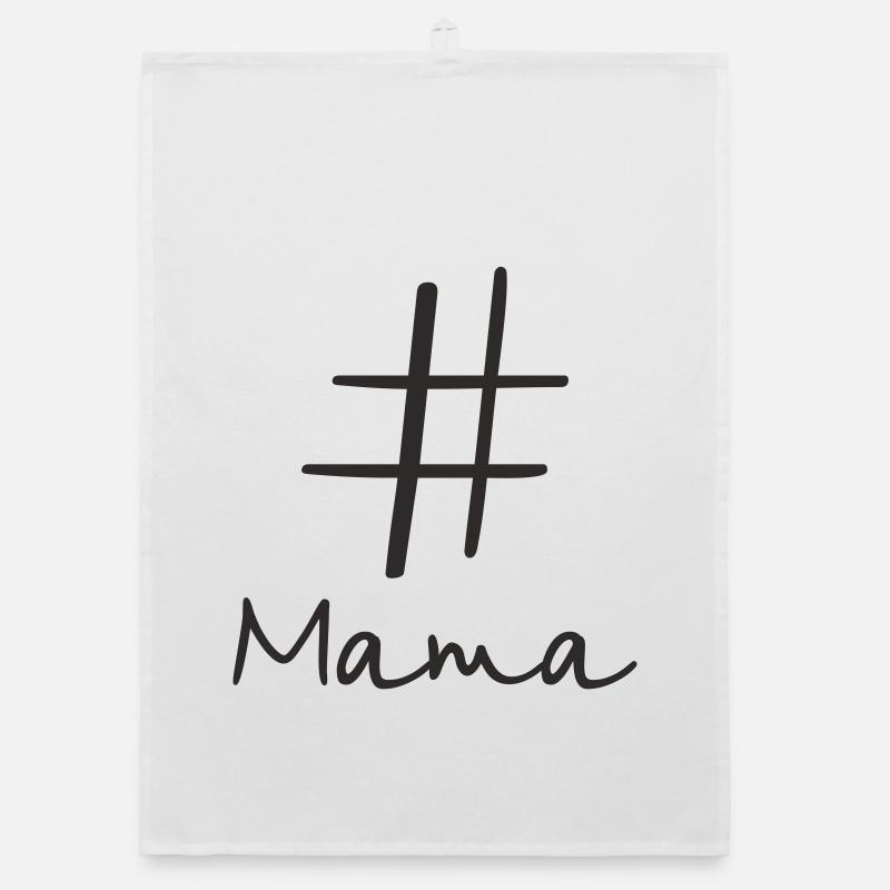 #Mama – Modern Hashtag Text Design Organic dish towel
