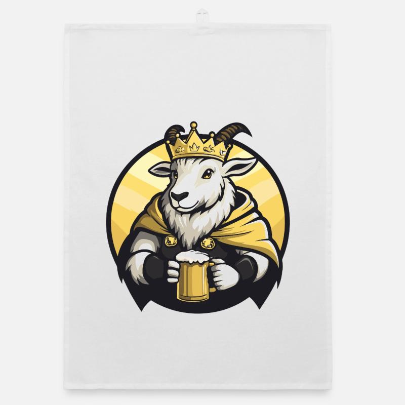 Mountain Goat Beer Funny Organic dish towel