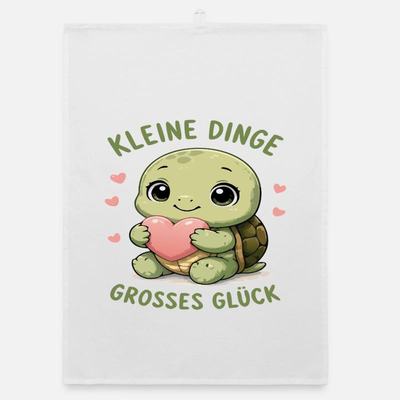 Kleines Glück Schildkröte Organic Geschirrtuch