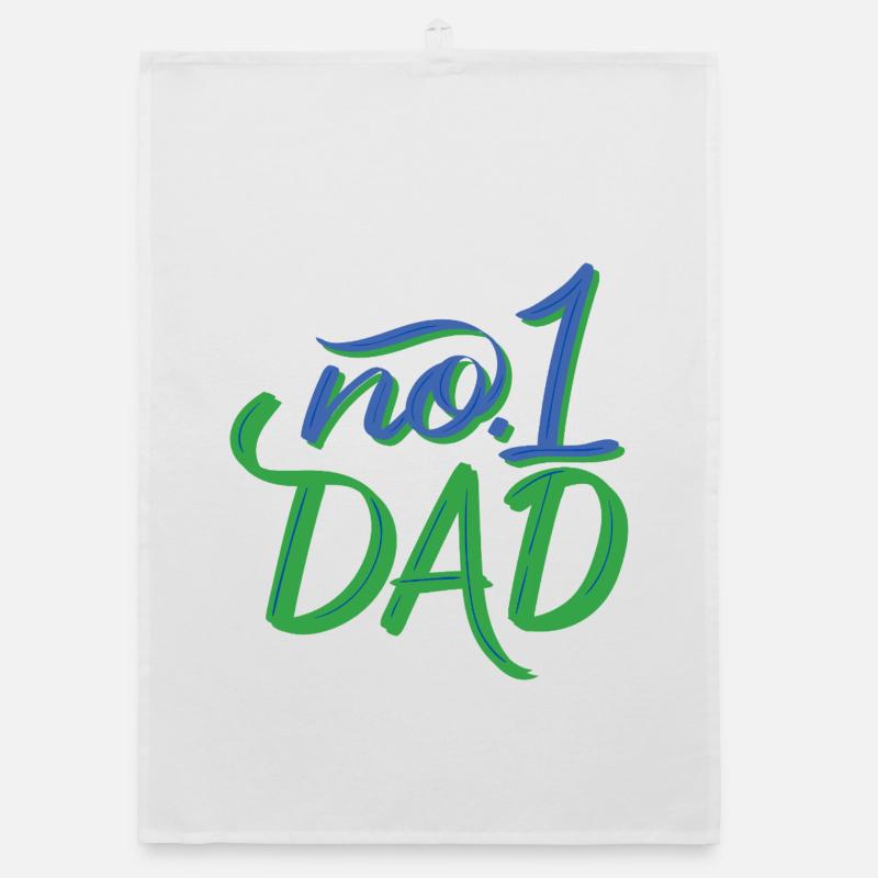 Papa n°1 – Lettrage à la main Torchon bio
