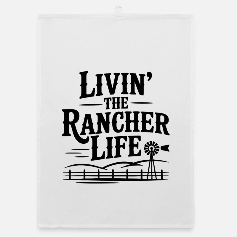 Das Leben als Rancher Organic Geschirrtuch