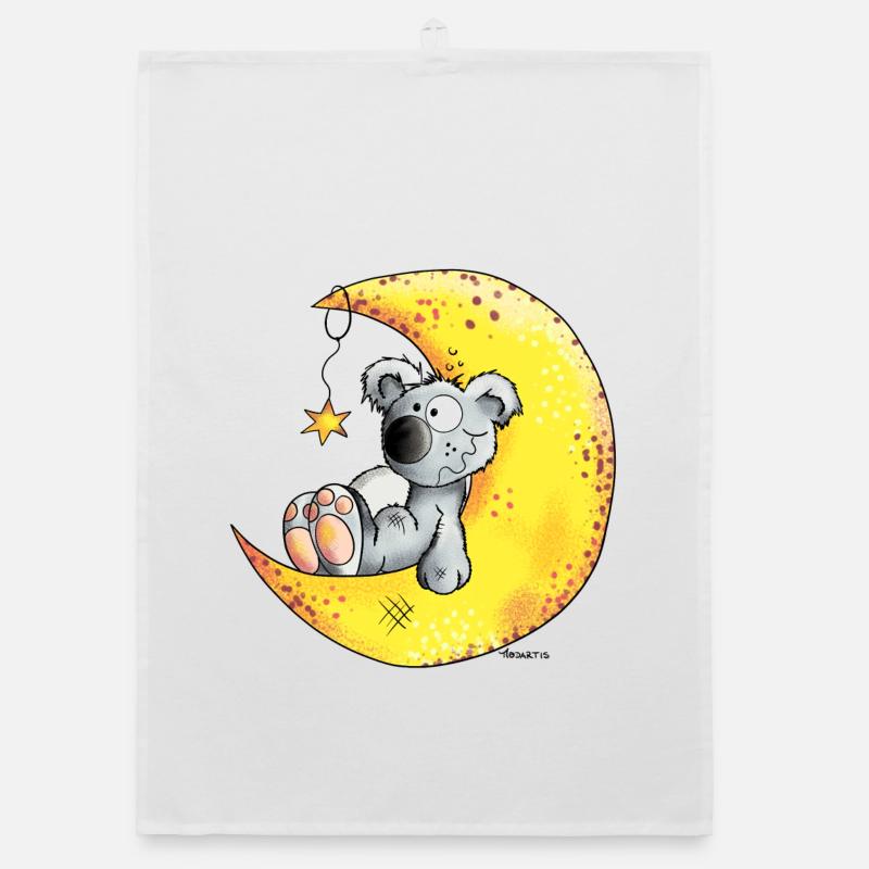Koala In The Moon Organic dish towel