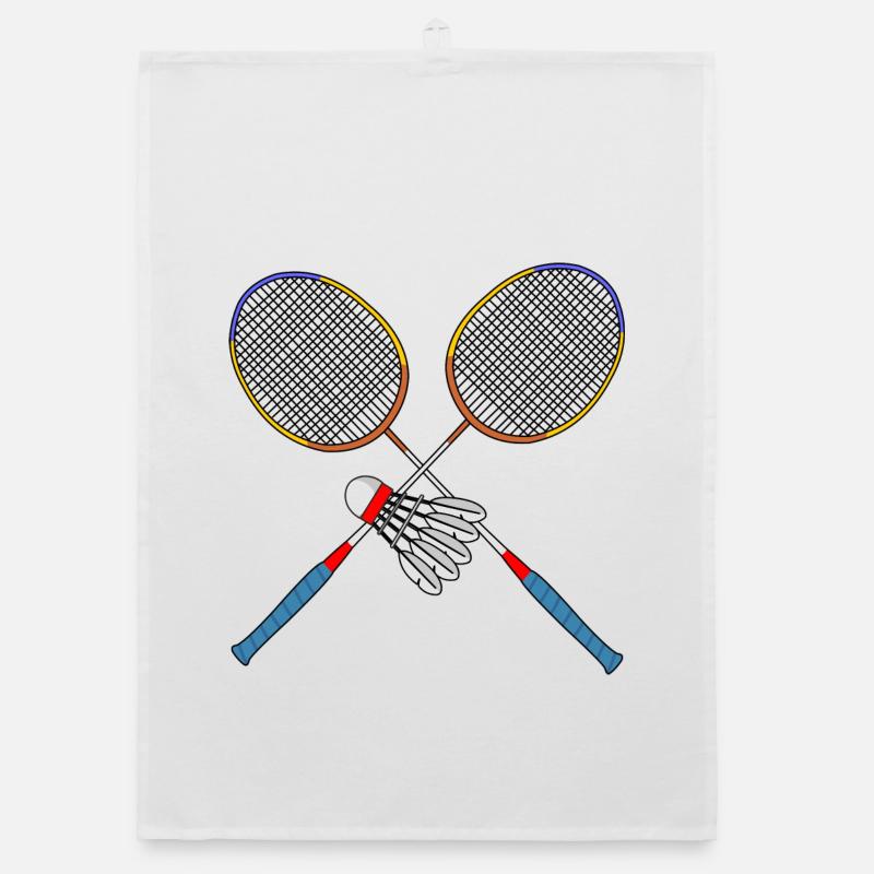 Badmintonschläger und Shuttle Organic Geschirrtuch