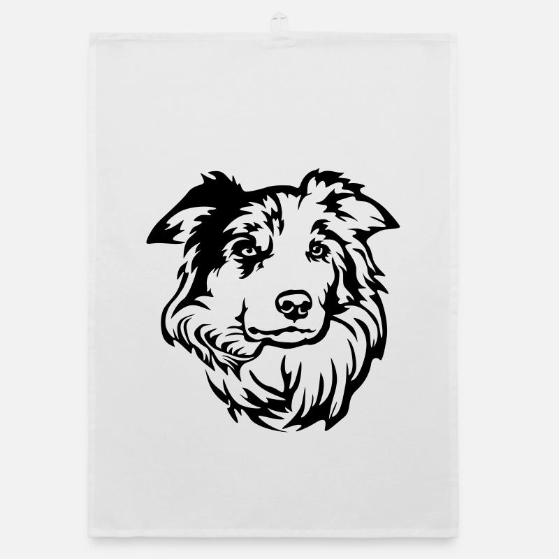 Tête de Border Collie Torchon bio