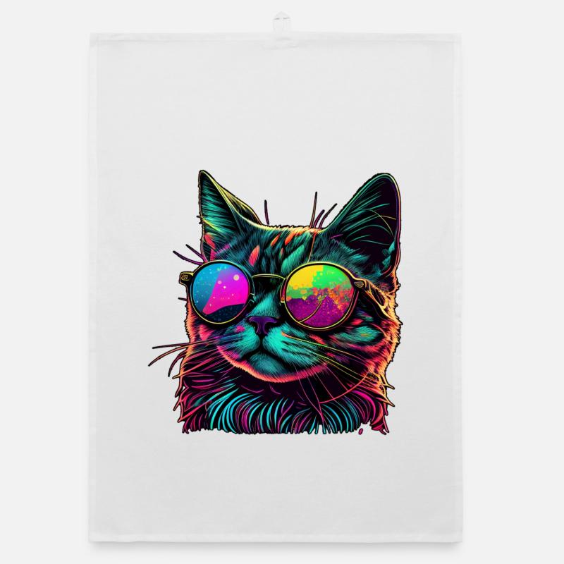 Coole Katze Organic Geschirrtuch