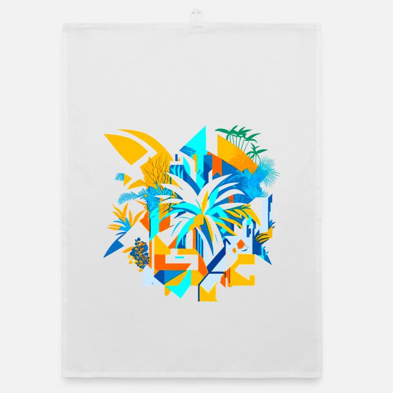 Abstract Summer Organic dish towel